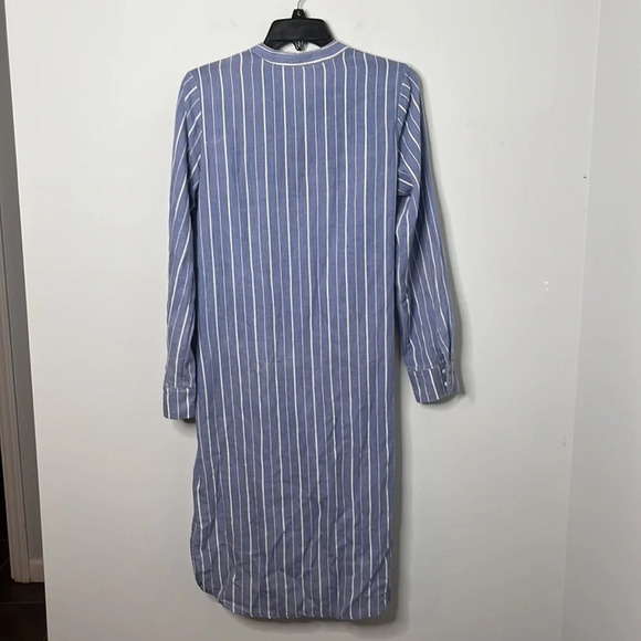 Bishop + Young Devin Chambray Striped Tie Front Button Down Tunic - Picture 7 of 10
